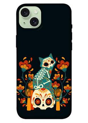 Чохол blex з картинкою bones and blooms для apple iphone 15 plus (6.7")