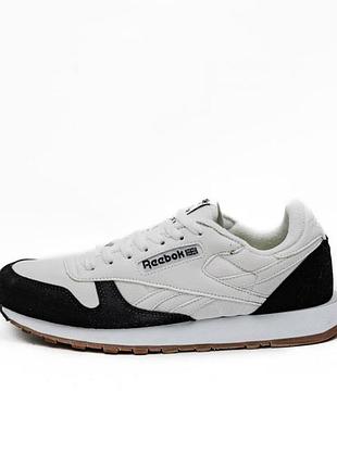 Жіночі кросівки reebok classic white black / smb+ 🔗