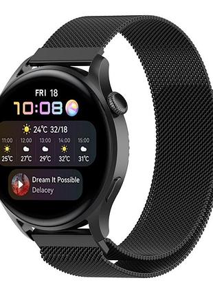Ремешок универс 20mm milanese loop для samsung/amazfit/huawei black