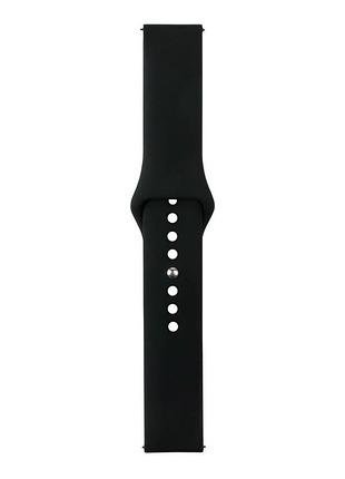 Ремешок универс 20mm silicone original button design для samsung/amazfit/huawei black