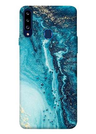 Чехол blex голубая краска для samsung galaxy a20s