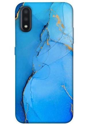 Чохол blex синій із золотом для samsung galaxy a01, синій
