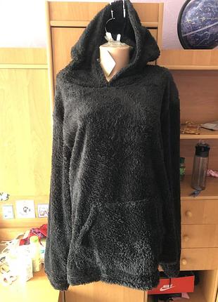 Меховушка, плюшева туника, худи, 2xl. kengaroo poo. слип, пижама