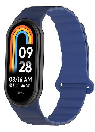 Ремінець для xiaomi mi band 8/9/10 silicone link dark blue