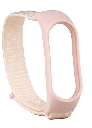 Ремінець для xiaomi mi band 5/6 nylon light-pink