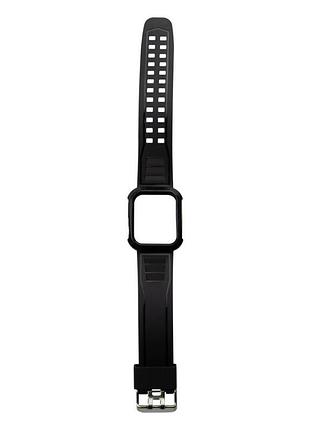 Ремешок для apple watch band silicone shine + protect case 40/41 mm black
