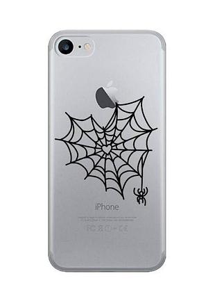 Чехол blex с уникальным дизайном для iphone 8 / iphone 7/ iphone se 2 2020 / iphone se 3 2022 с принтом «паутинка»
