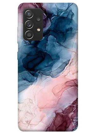 Чехол blex розово-голубые разводы для samsung galaxy a72 4g / a72 5g