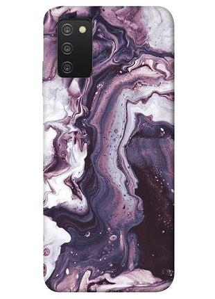 Чехол blex красный мрамор для samsung galaxy a03s, красный