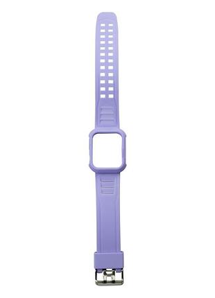 Ремешок для apple watch band silicone shine + protect case 40/41 mm purple
