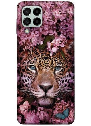 Чехол blex леопард в цветах для samsung galaxy m53 5g