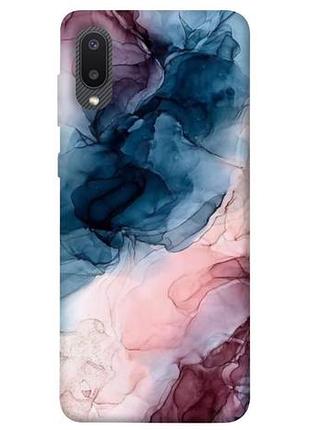 Чехол blex розово голубые разводы для samsung galaxy a02