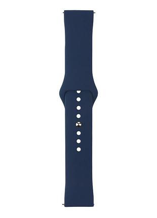 Ремешок универс 22mm silicone original button design для samsung/amazfit/huawei midnight blue