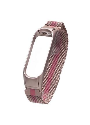 Ремінець для xiaomi mi band 3/4 milanese loop color pink crimson