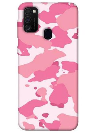 Чехол blex розовый камуфляж 2 для samsung galaxy m30s / m21, розовый