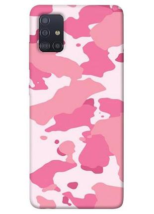 Чехол blex розовый камуфляж 2 для samsung galaxy m51, розовый