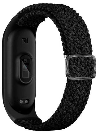 Ремешок для xiaomi mi band 3/4/5/6/7 elastic adjustment black