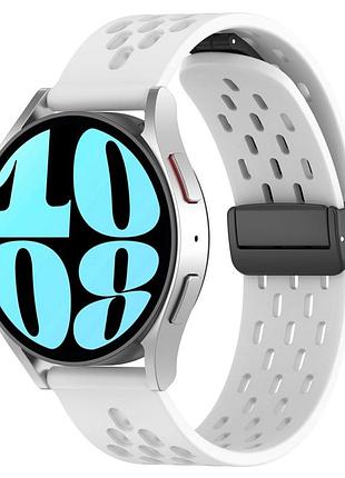 Ремешок универс 20mm silicone with magnetic для samsung/amazfit/huawei white