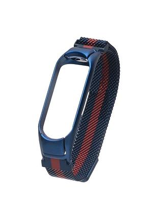 Ремінець для xiaomi mi band 3/4 milanese loop color blue red