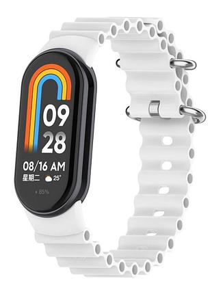 Ремінець для xiaomi mi band 8/9/10 ocean band white