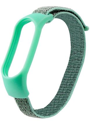 Ремешок для xiaomi mi band 3/4/5/6/7 nylon turquoise