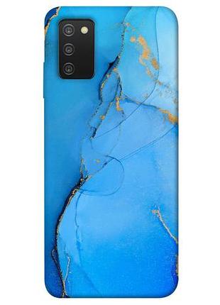 Чохол blex синій із золотом для samsung galaxy a03s, синій