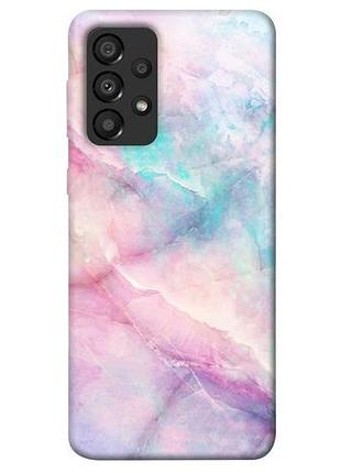 Чехол blex розовый мрамор для samsung galaxy a33 5g, розовый
