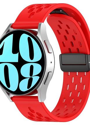 Ремешок универс 20mm silicone with magnetic для samsung/amazfit/huawei red