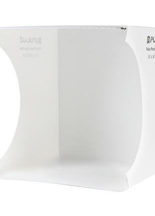 Лайтбокс puluz pu5022 20 см 2 лампы 6 фонов белый