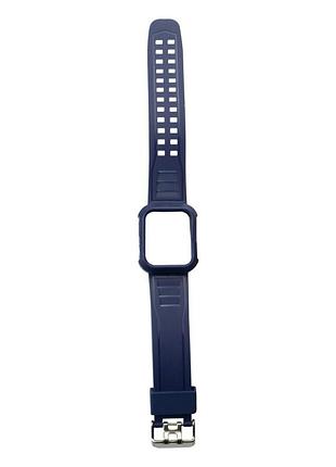 Ремешок для apple watch band silicone shine + protect case 40/41 mm midnight blue