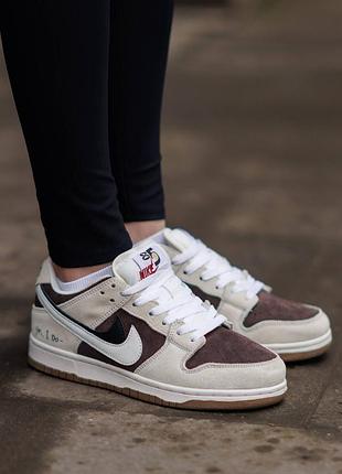 Р.36-41 nike sb dunk low se 85 double swoosh grey brown  nk355