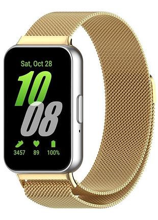 Ремешок для samsung galaxy fit 3 (r390) milanese loop gold