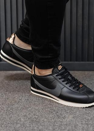 Чоловічі кросівки nike cortez black white / smb+ 🔗
