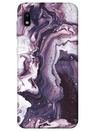 Чехол blex красный мрамор для samsung galaxy a10 (a105f), красный