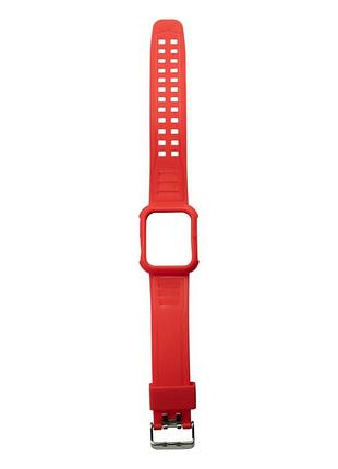 Ремешок для apple watch band silicone shine + protect case 40/41 mm red