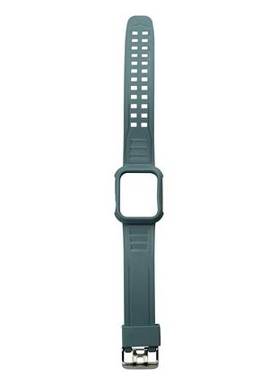 Ремешок для apple watch band silicone shine + protect case 40/41 mm midnight green