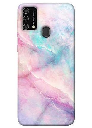 Чехол blex розовый мрамор для samsung galaxy m21s, розовый