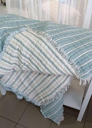 Муслінове покривало moss jacquard exclusive 230 x 250 см gri