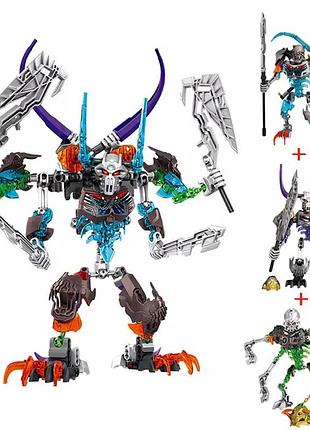 Новый bionicle warriors "череп крушитель мутант" набор из трех роботов