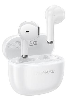 Блютуз стерео гарнитура borofone fq11 белый