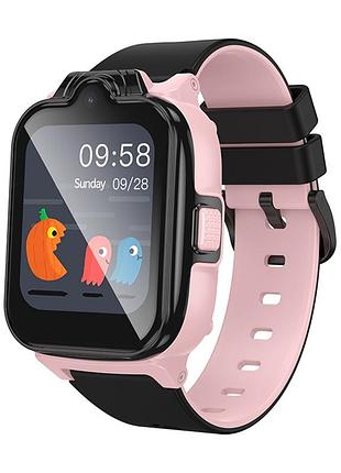 Детский смарт часы hoco y104 4g gps розовый
