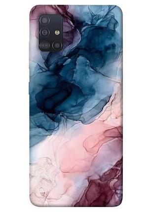 Чехол blex розово-голубые разводы для samsung galaxy m51