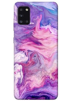 Чехол blex розовый мрамор 2 для samsung galaxy a31, розовый