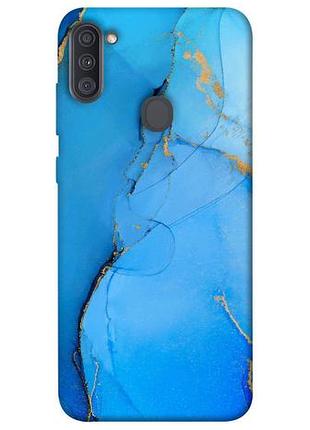 Чохол blex синій із золотом для samsung galaxy a11, синій