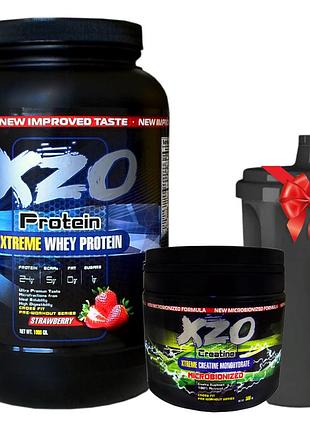Протеїн xtreme whey 1 кг + креатин 0,3 кг xzo + шейкер