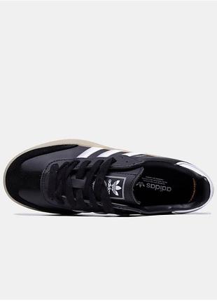 Классические кроссовки adidas samba og в расцветке черный/белый.