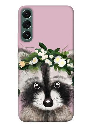 Чехол blex raccoon in flowers для samsung galaxy s22+