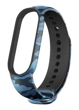 Ремінець для xiaomi mi band 3/4 сamouflage blue