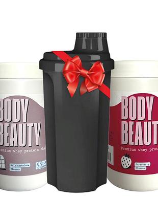Протеин для девушек body beauty 2 шт + шейкер в подарок