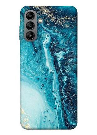 Чехол blex голубая краска для samsung galaxy a04s, голубой